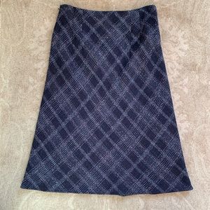Ann Taylor Loft 6P Wool Blend Plaid Skirt